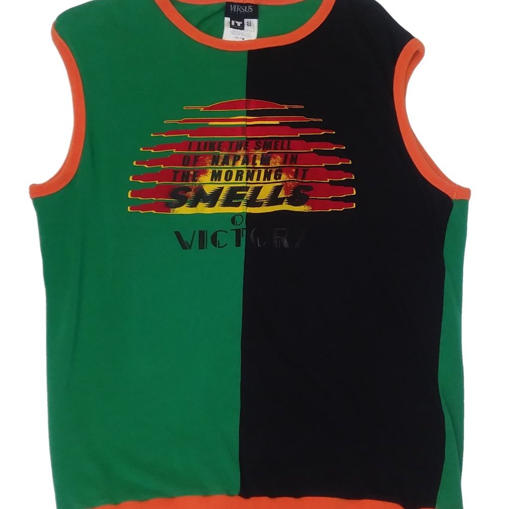 Versus Versace Vintage Men's T Shirt I Like THE Smell OF NAPALM...Sz 42/56 - Picture 1 of 4